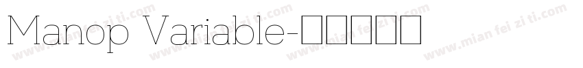 Manop Variable字体转换